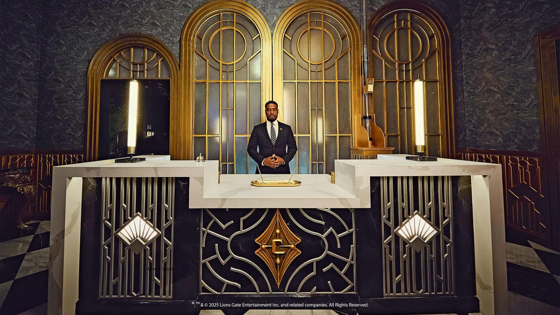 The concierge desk at the John Wick Experience