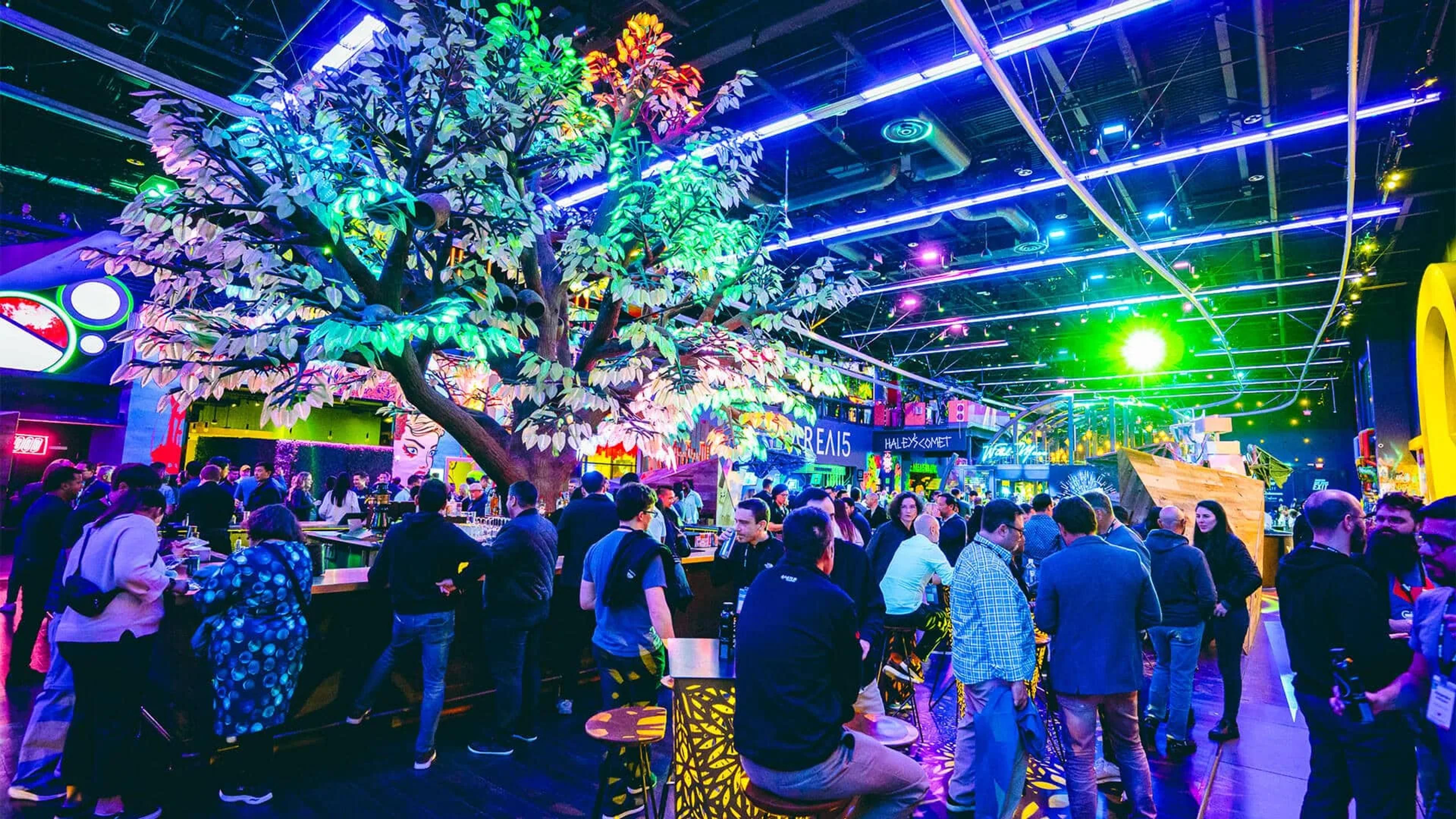 Oddwood bar during buyout at AREA15
