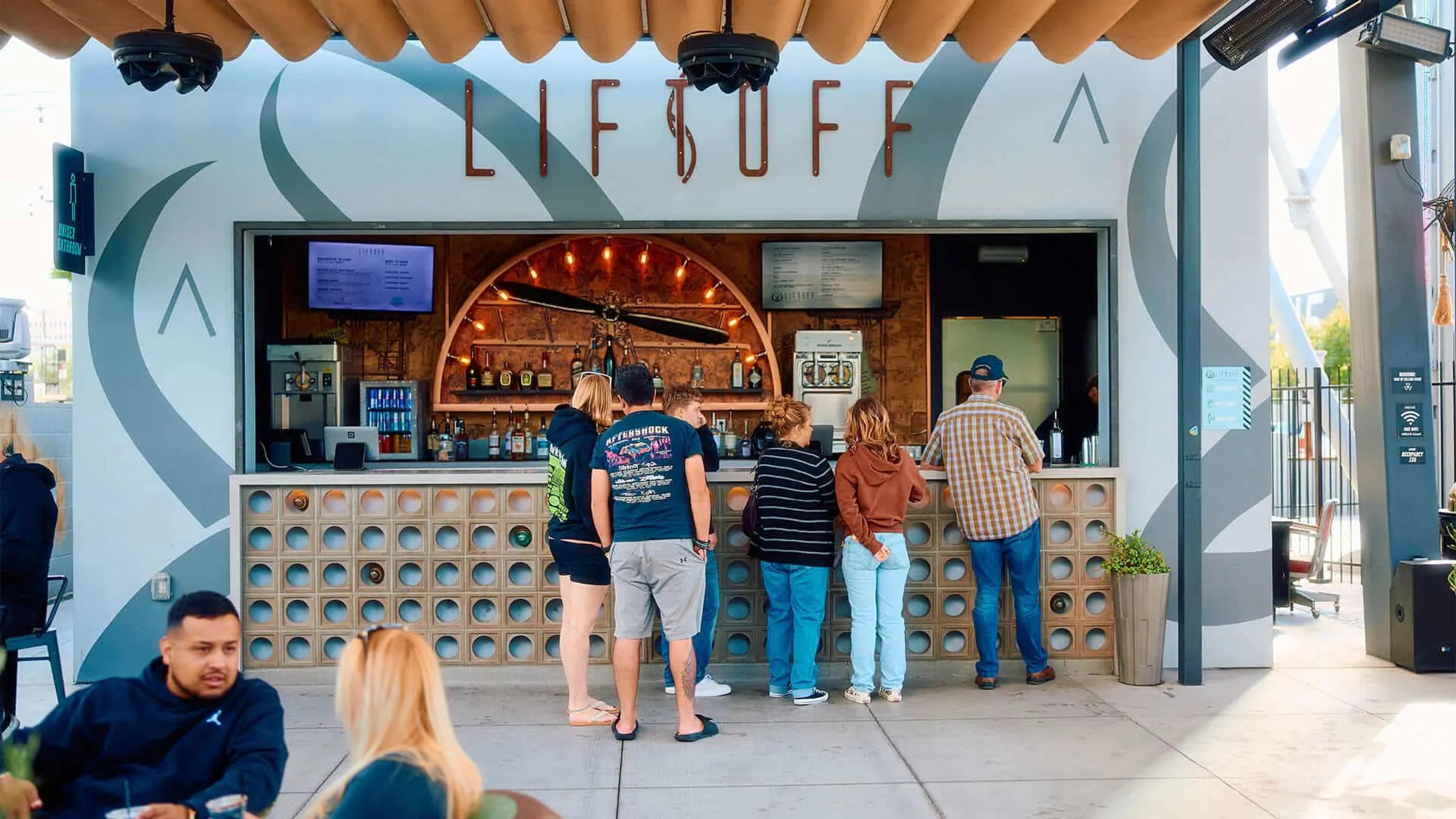 Guests at LIFTOFF bar