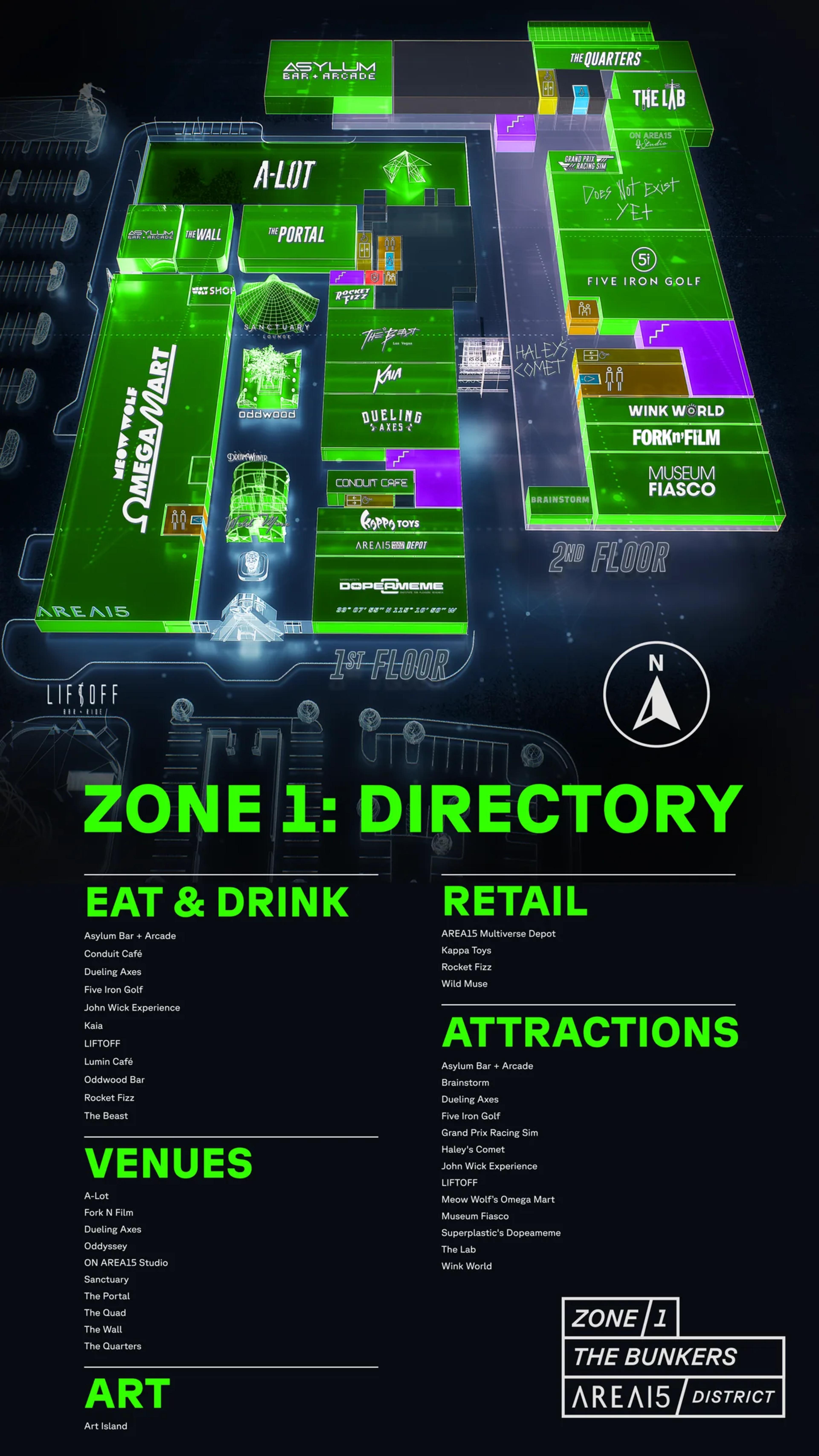 AREA15 Main Bunker map
