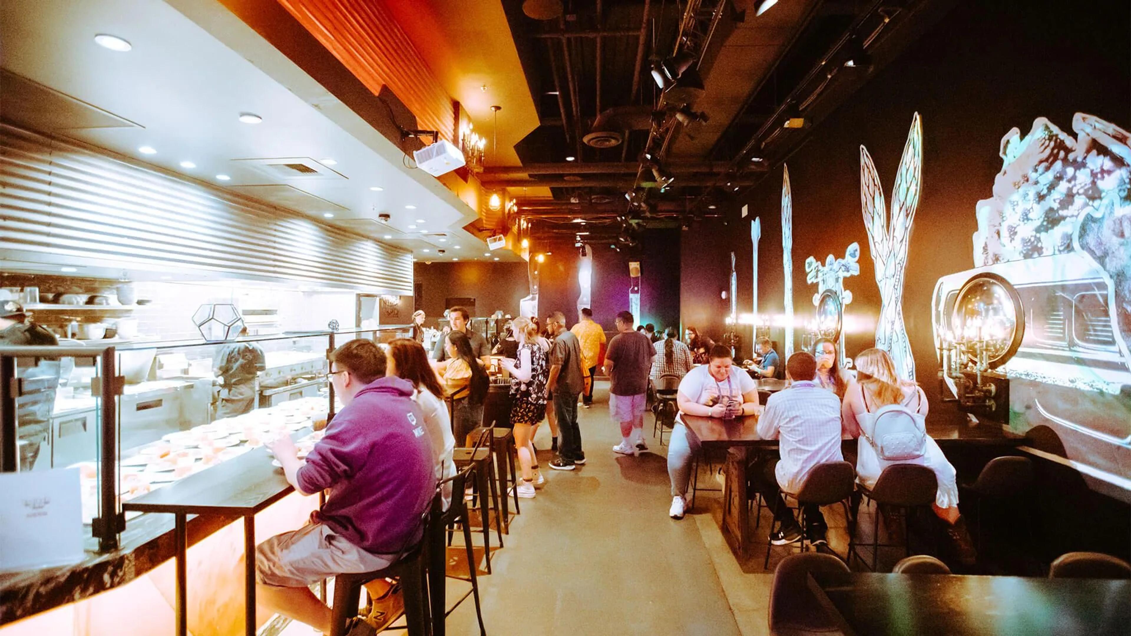 Guests eating at The Beast
