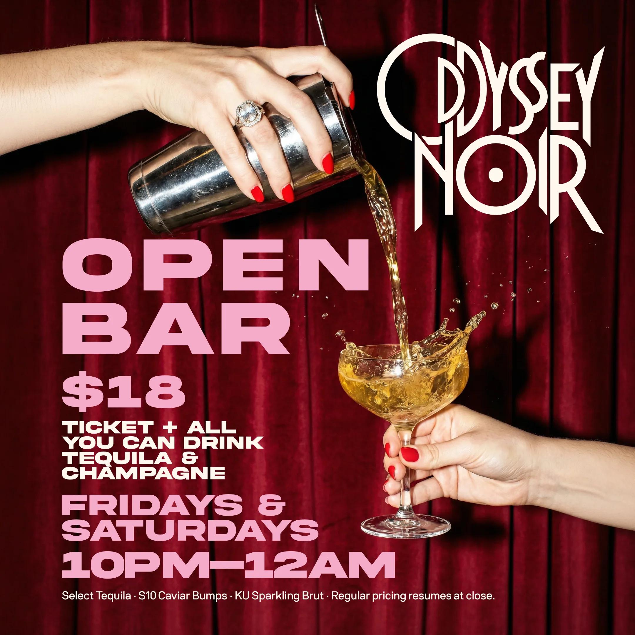 Oddyssey Noir Open Bar