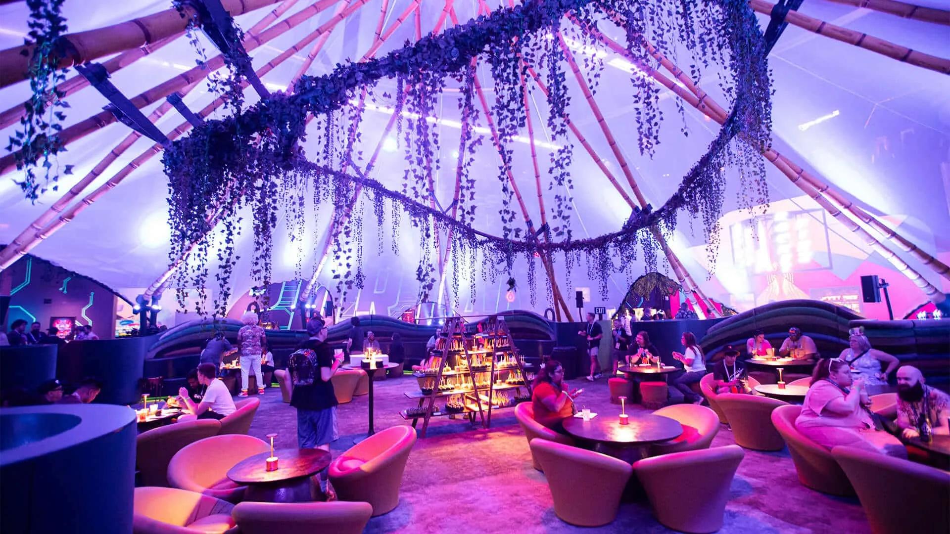 Hosted catering inside The Sanctuary