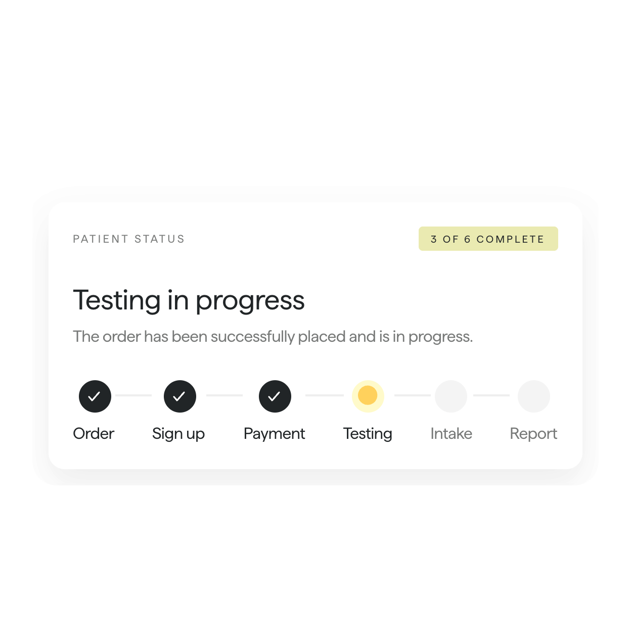 Patient status interface