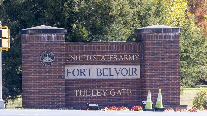 Tully Gate Sign for Fort Belvoir.