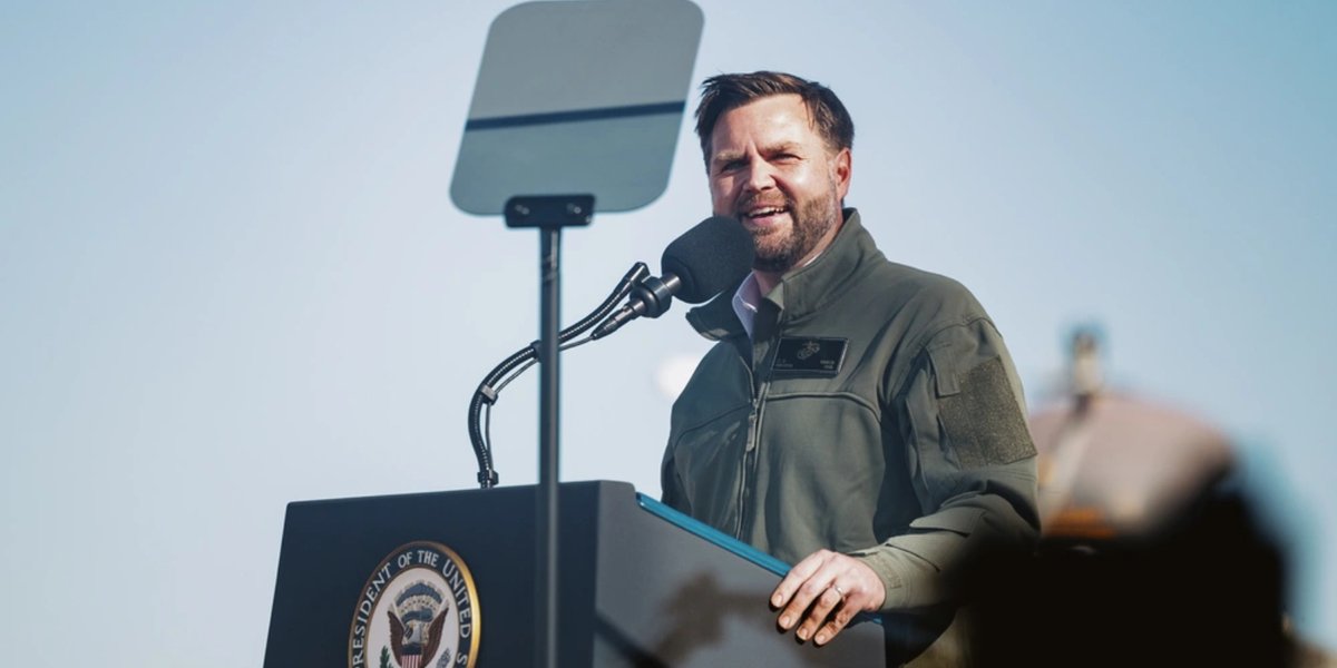The Honorable JD Vance, Vice President of the United States, delivers remarks during the Marine Corps 250th Birthday Beach Bash at Marine Corps Base Camp Pendleton, California, Oct. 18, 2025.