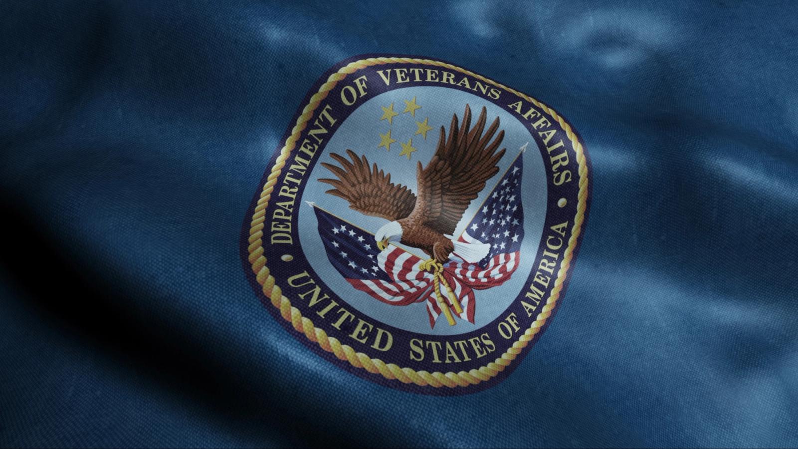 Flag bearing the seal of the VA.