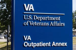VA Outpatient Clinic sign.