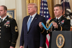 Trump awards a Medal of Honor.