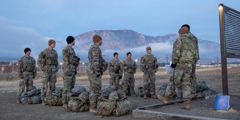 U.S. Army Soldiers assigned to the 4th Battalion, 9th Infantry Regiment participate in the Manchu Soldier of the Quarter competition at Fort Carson, Colorado, March 9, 2023.
