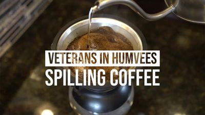 Veterans In Humvees Spilling Coffee