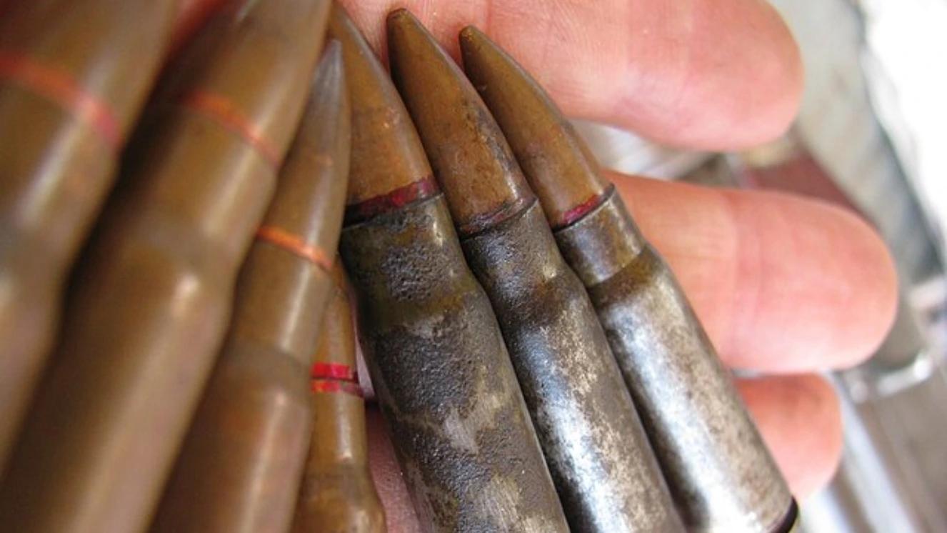 AK 47 cartridges from China, Pakistan and Russia.