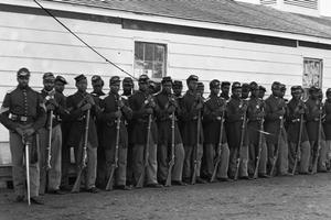 Vintage photo of Black Civil War soldiers