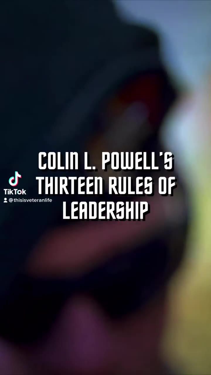 13 Rules Of Leadership From Colin Powell