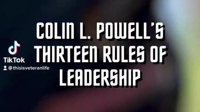13 Rules of Leadership From Colin Powell