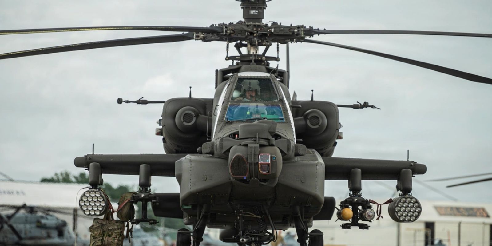 Helicopter in the air.