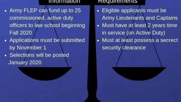 U.S. Army Funded Legal Education Program opens doors to Law School