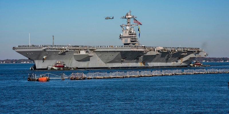 The USS Gerald R. Ford (CVN 78) returns to Naval Station Norfolk after completing its inaugural deployment to the Atlantic Ocean with the Gerald R. Ford Carrier Strike Group (GRFCSG), Nov. 26.