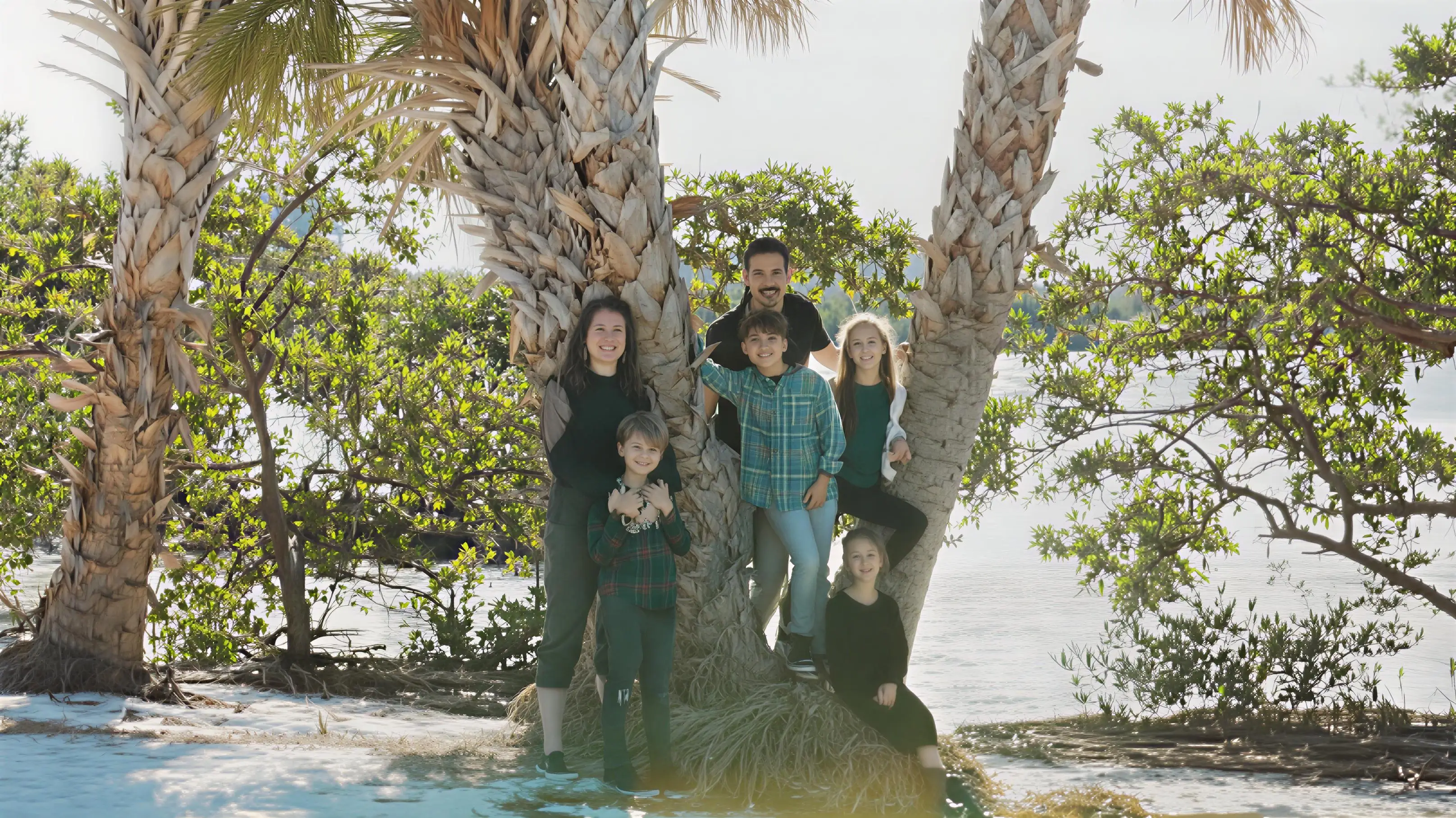 Chelsea Thomas, military spouse and Family in Flight founder, poses for a picture with her family.