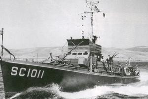 Vintage photo of US Navy boat SC1011.