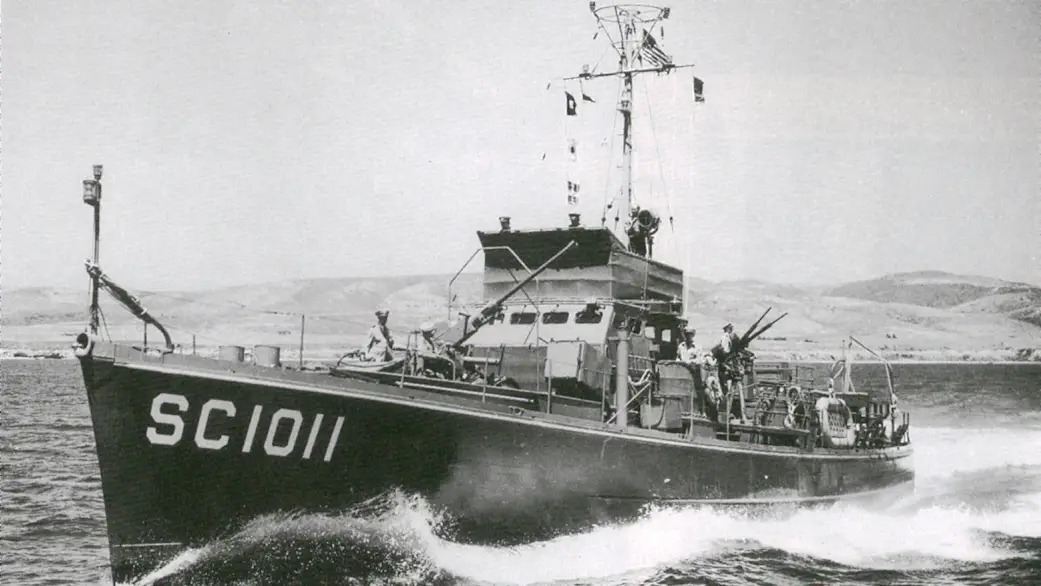 Vintage photo of US Navy boat SC1011.
