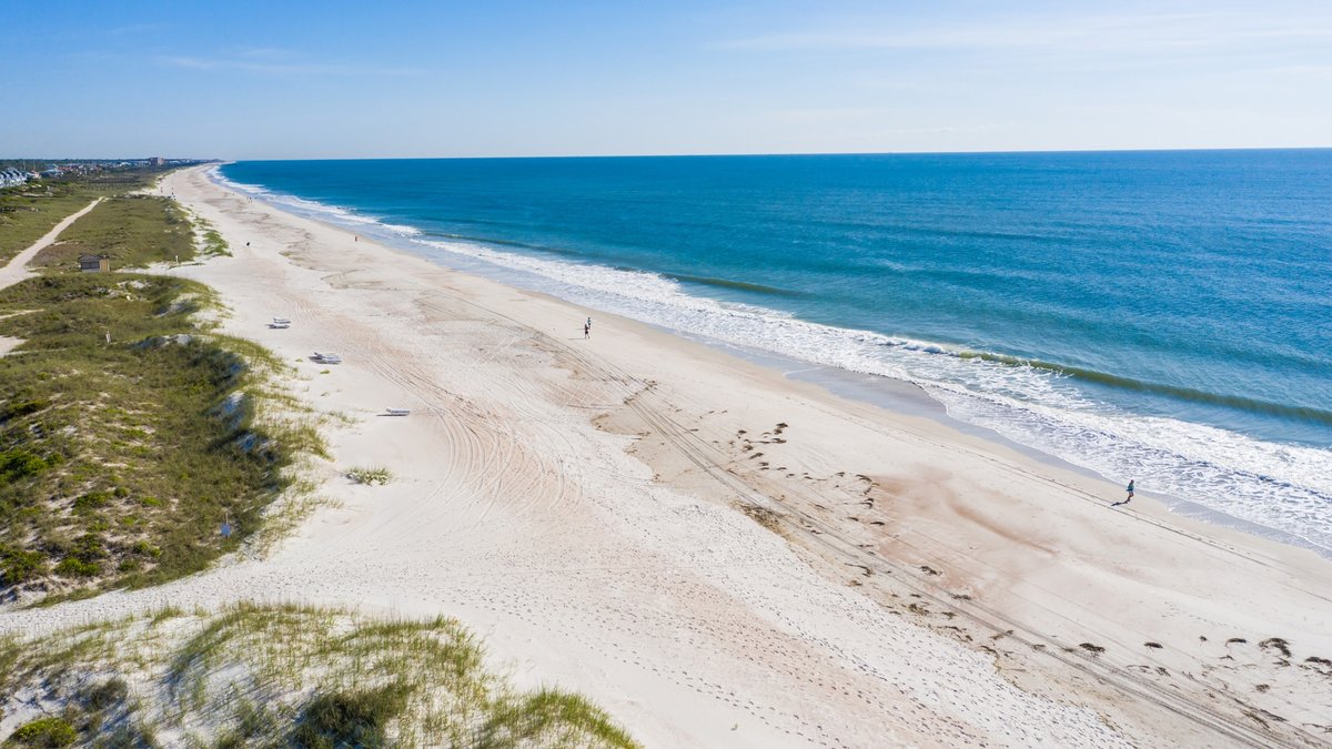 Beautiful white sand beach.