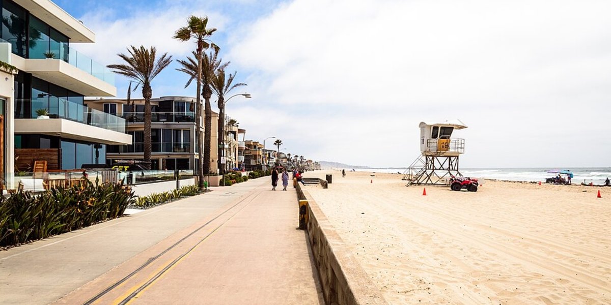 The San Diego coastline in California.