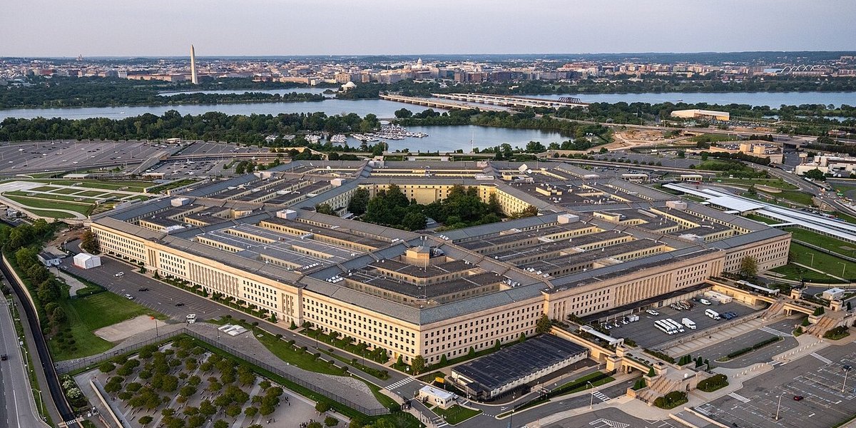 Aerial view of the Pentagon.