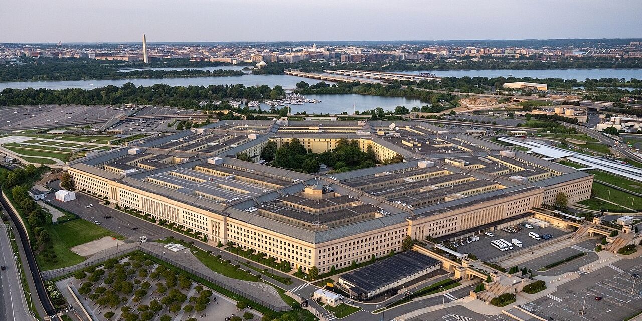 Aerial view of the Pentagon.