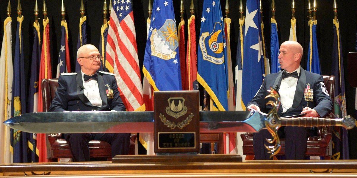 The USAF's Order of the Sword Uses a GIANT Weapon To Honor COs