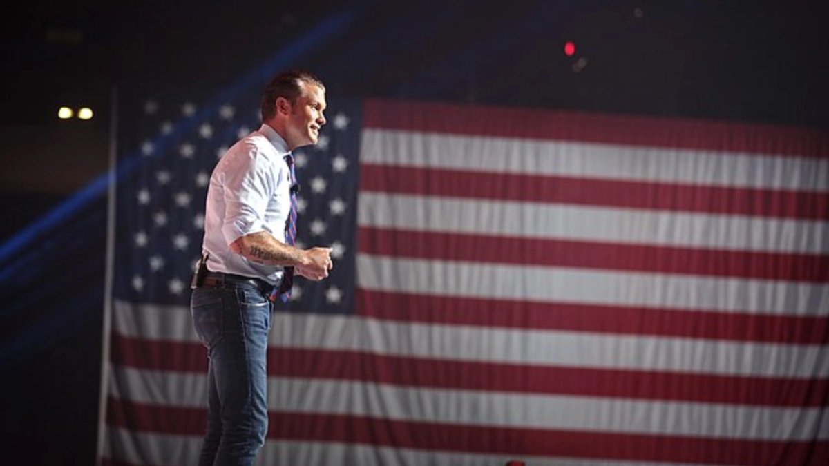 Hegseth speaking before senate hearing.