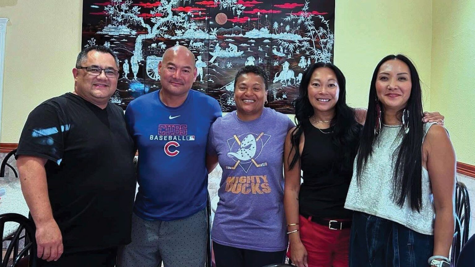 Group shot of five Vietnamese adoptees.