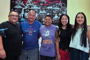 Group shot of five Vietnamese adoptees.