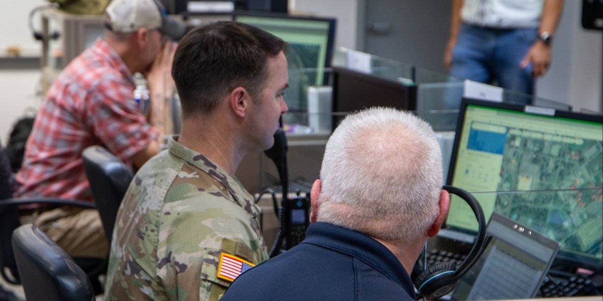 Majors participating in Operation Black Start exercises.