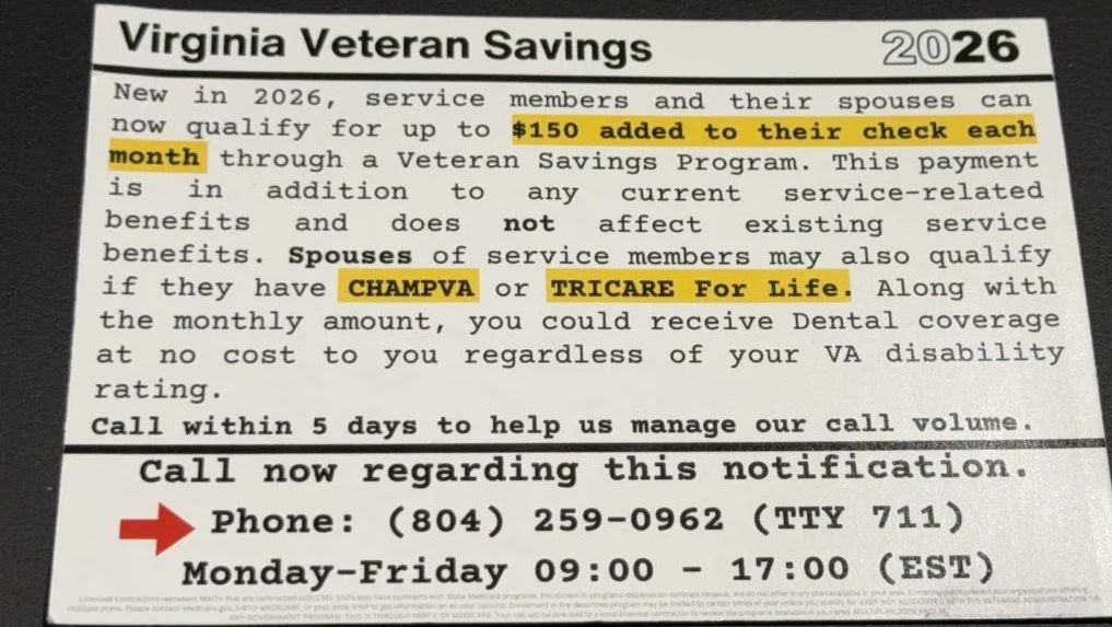 Picture of scam postcard.