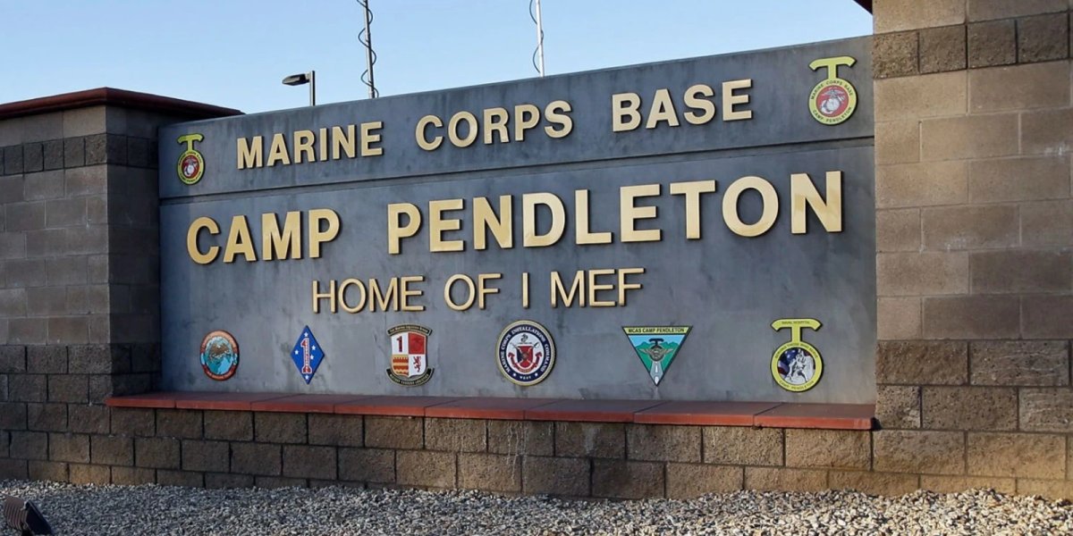 The entrance of Camp Pendleton.