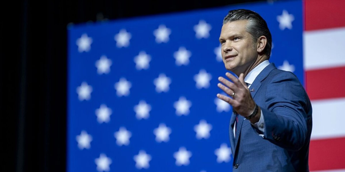 Secretary of War Pete Hegseth during a War Department Address at Marine Corps Base Quantico, Va., Sept. 30, 2025. 