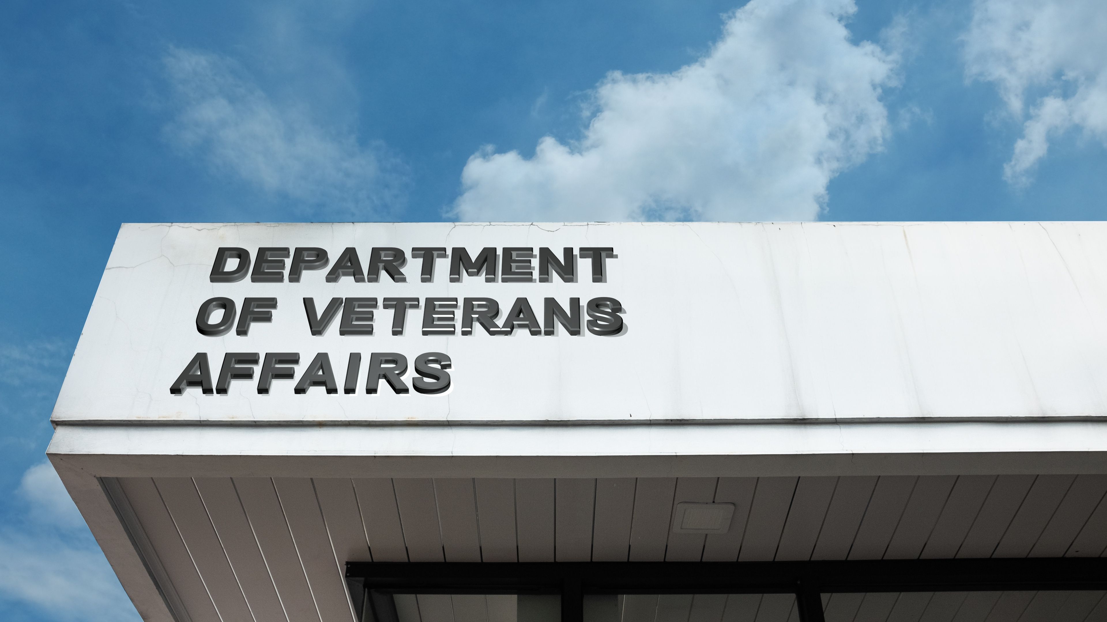 Sign on a Department of Veterans Affairs Building.