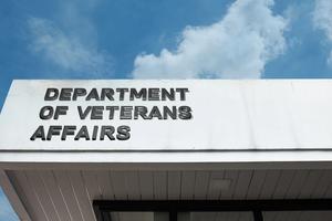 Sign on a Department of Veterans Affairs Building.