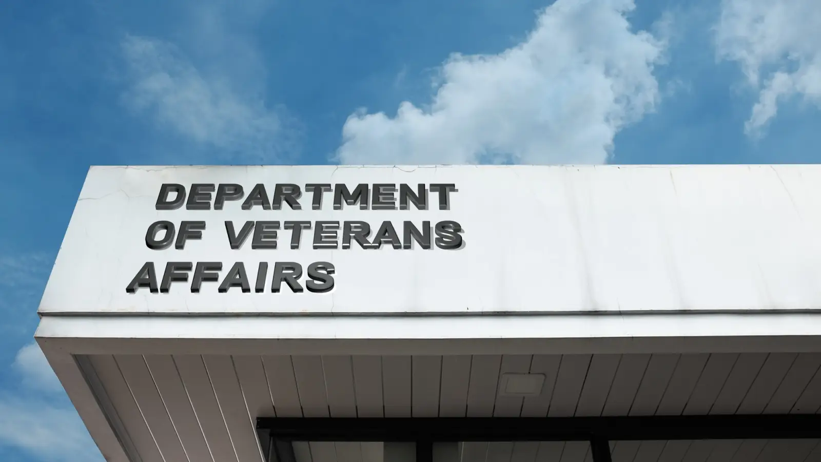 Sign on a Department of Veterans Affairs Building.