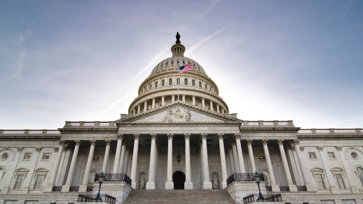 The outside of the United States Capitol building.