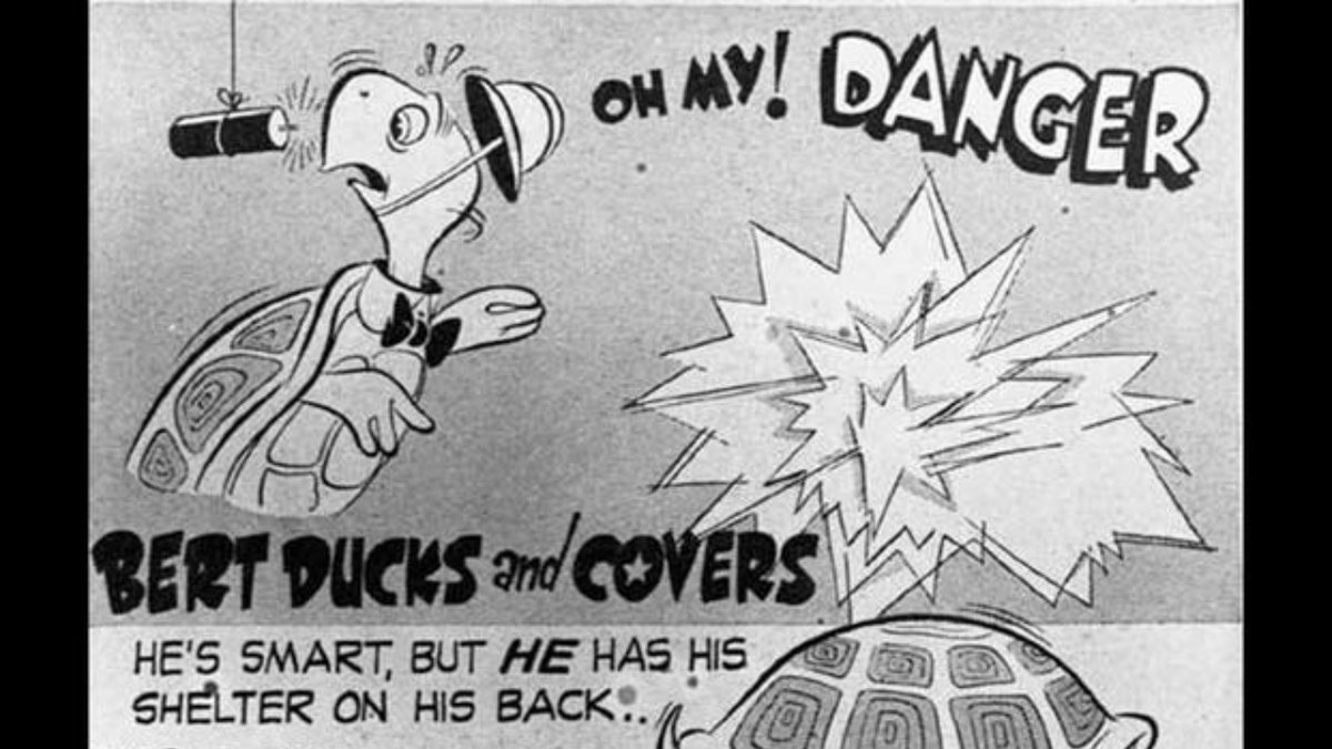 Bert the Turtle starred in "Duck and Cover," which aired in 1950 across the United States.