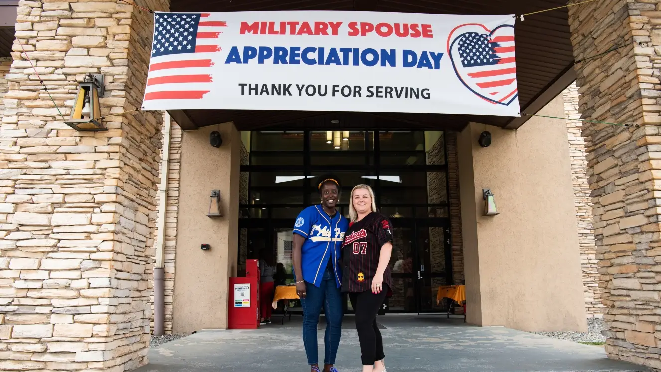 Sign announcing Military Spouse Appreciation Day.