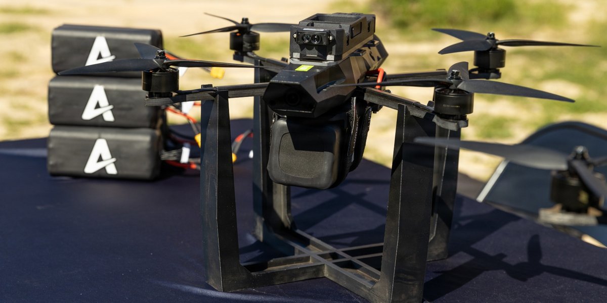 Drone on a table outdoors.