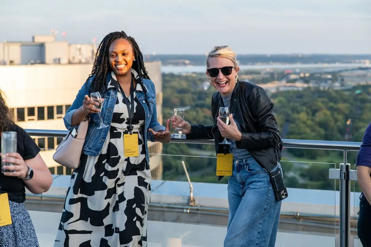 Casual networking drinks conversation