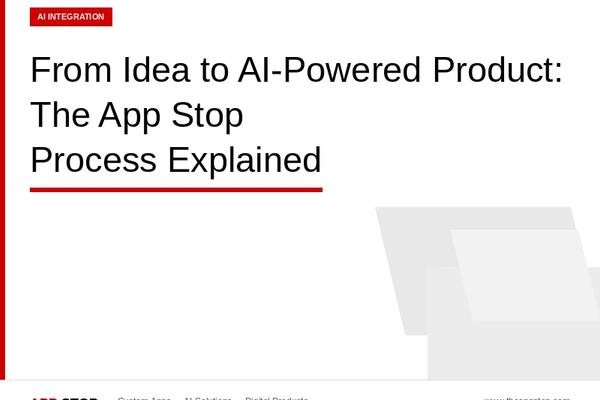 From Idea to AI-Powered Product: The App Stop Process Explained