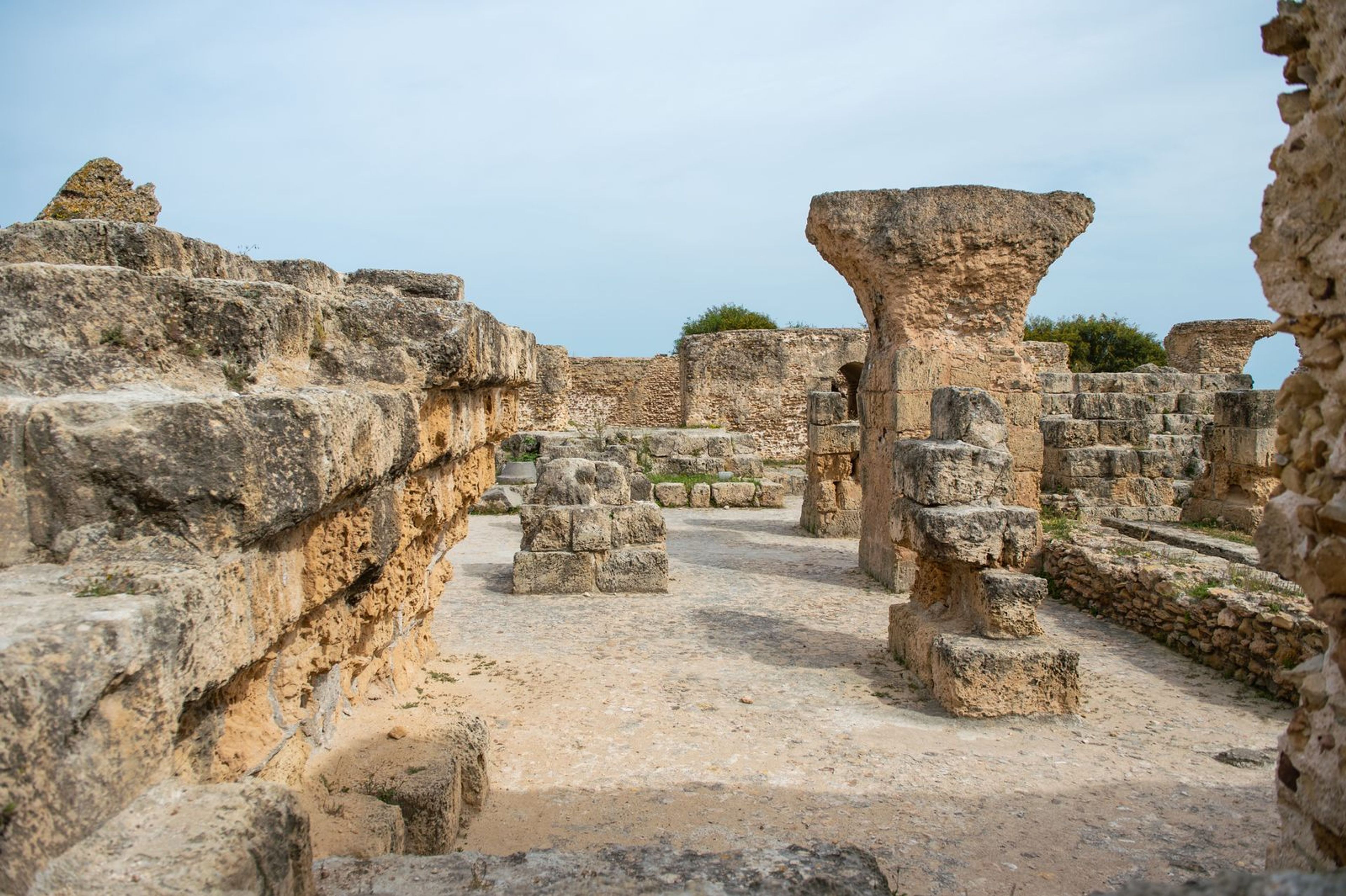 Anciennes ruines de pierre de Carthage
