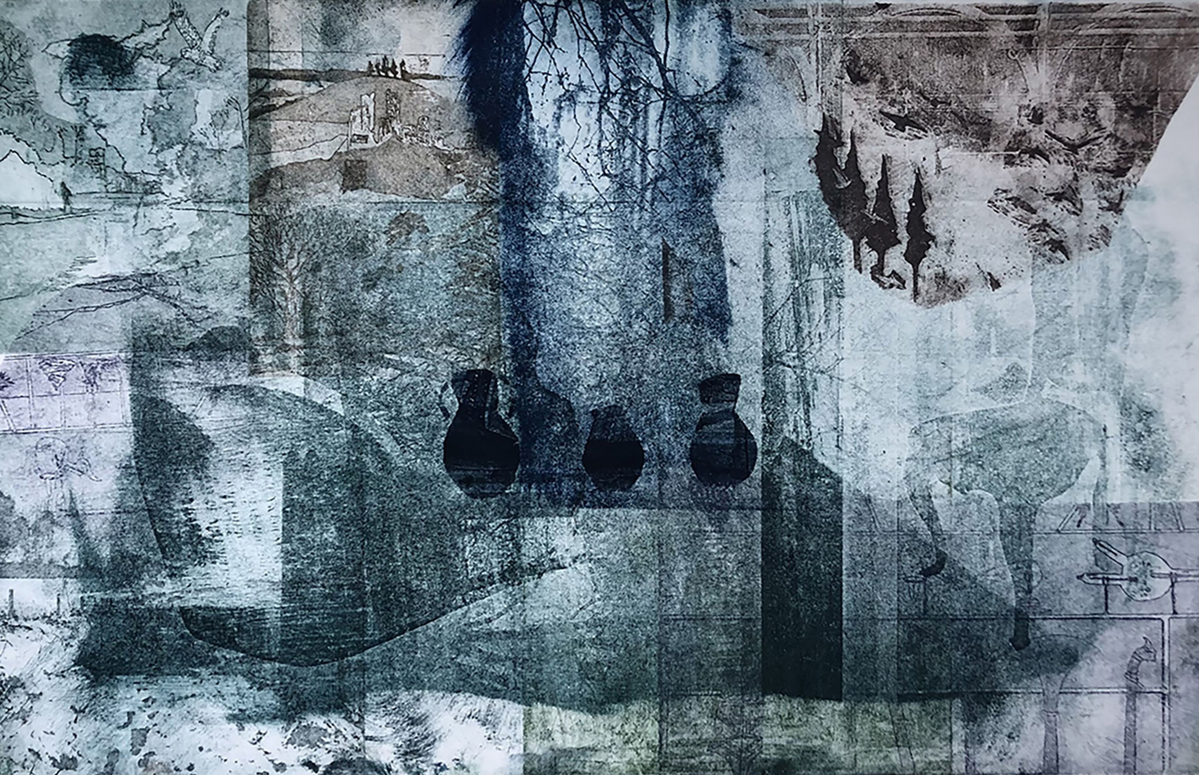 Georgie Fay, Ashes and Memories, multiplate etching (2024)