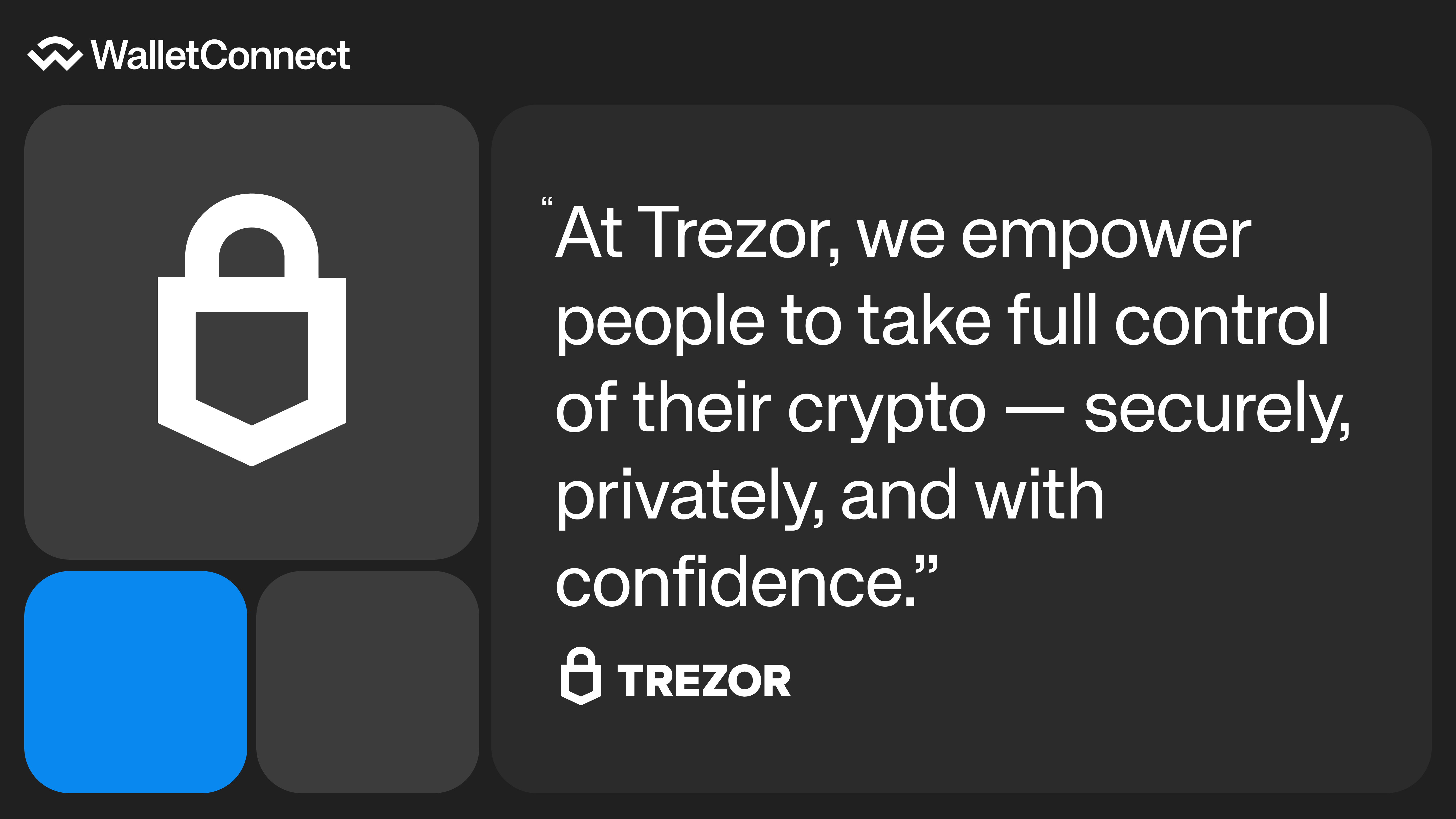 WalletConnect is now available for Trezor users: Bringing hardware wallet  security to thousands of onchain apps — WalletConnect