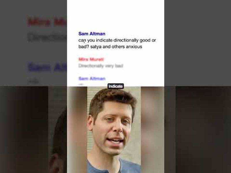 เปิดข้อความลับ Mira Murati–Sam Altman เผยวันปลดที่วุ่นวายของ OpenAI